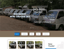 Tablet Screenshot of mayberryminitrucks.com